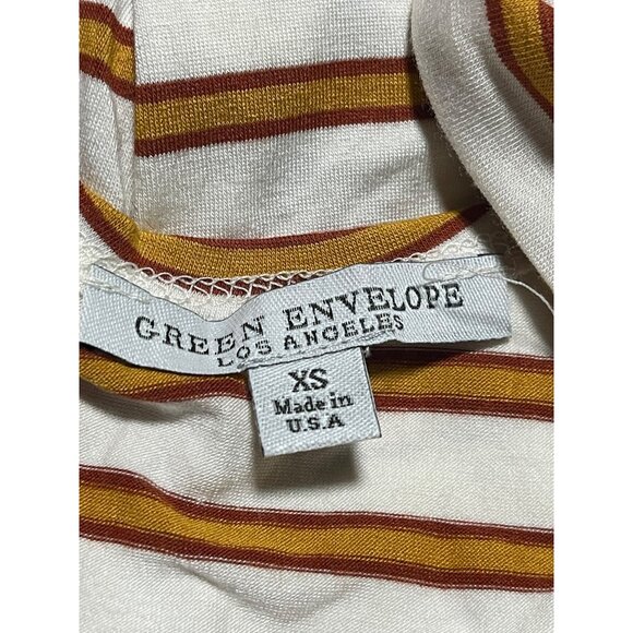 Striped Sleeveless Tank Top With Tie Back Detail by Green Envelope Womens XS - Picture 5 of 6